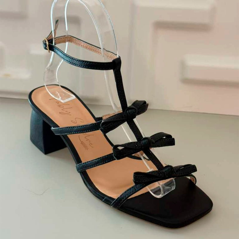 Sandal Bloco Laços