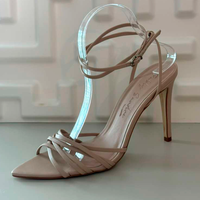 Sandal Metalizada Bico Folha