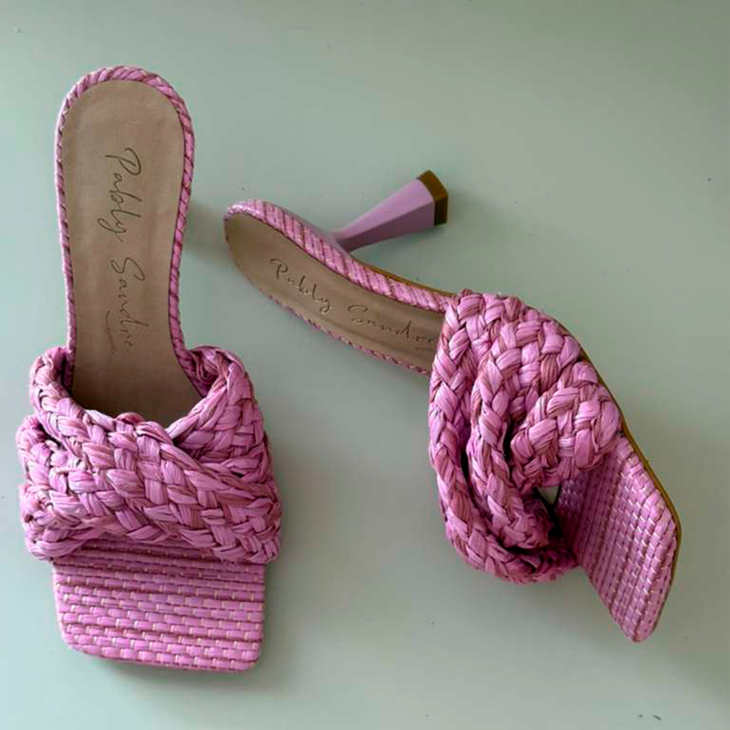 Open Mule Handmade Rosa