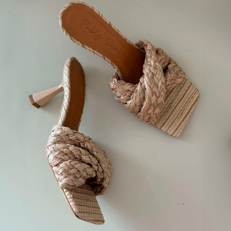 Open Mule Handmade Nude