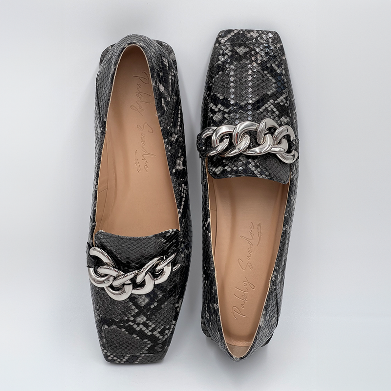 Loafer Cinza com Preto