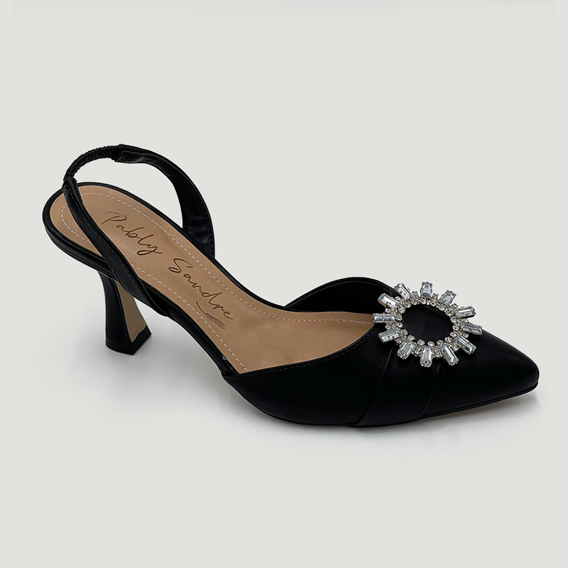 Scarpin Preto Salto Baixo
