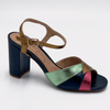 Sandal Bloco Metalizada