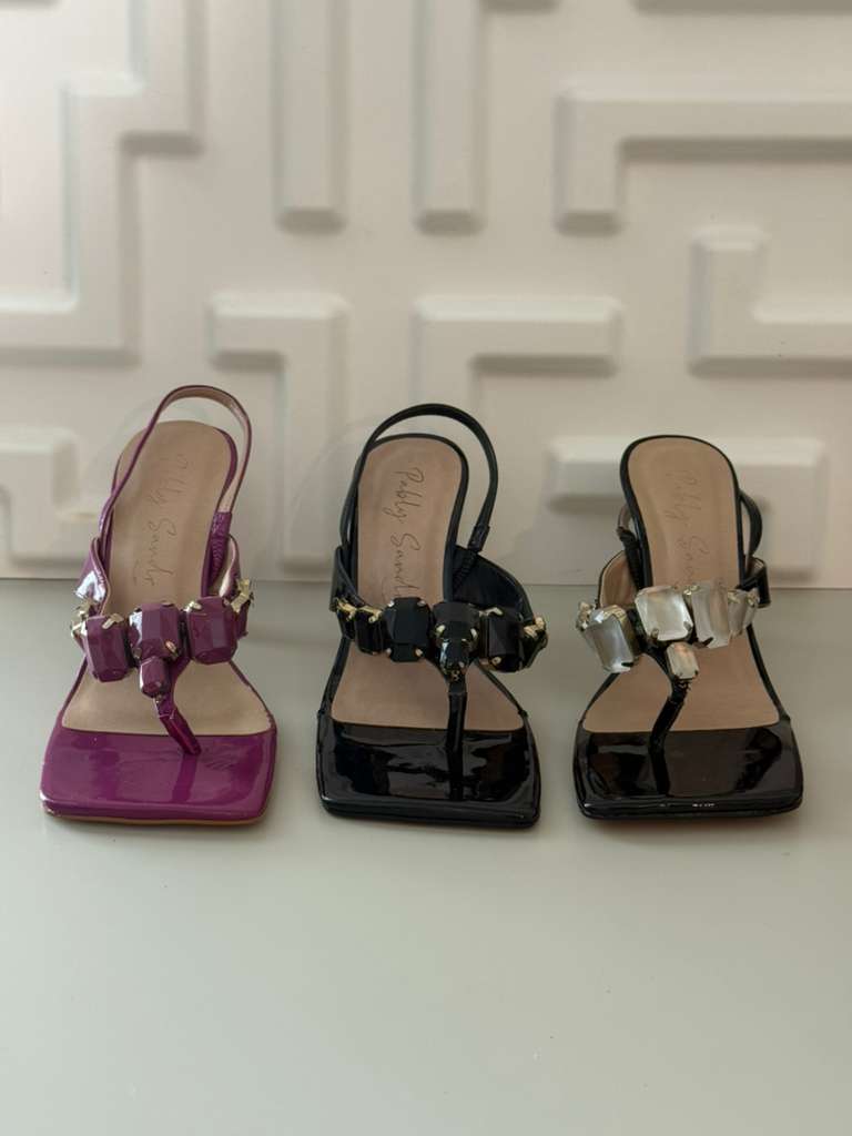 Sandal Margenta  Pedras